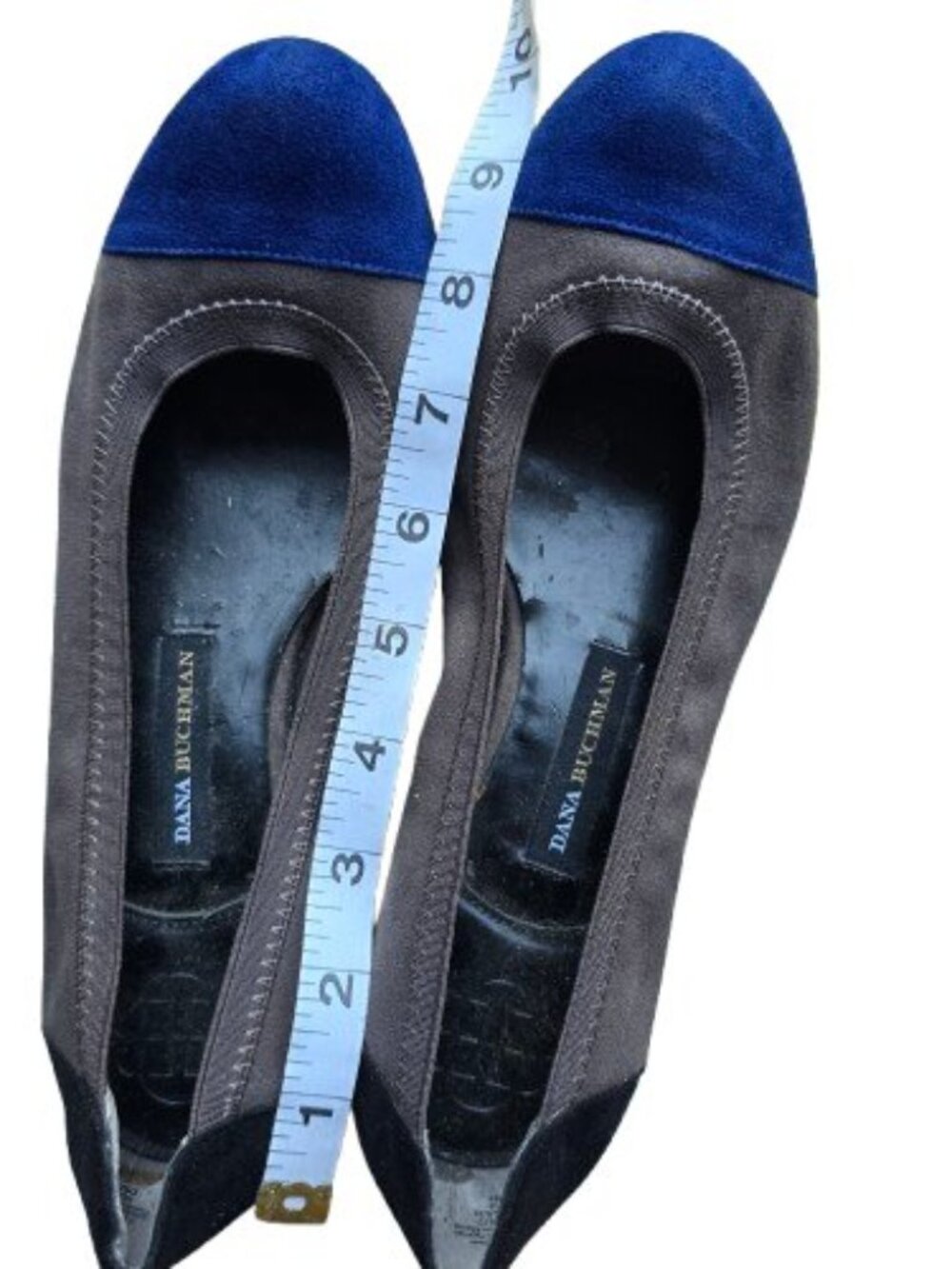 Dana Buchman Grey Blue Ballet Flats Size 8